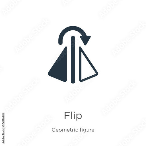 Flip icon vector. Trendy flat flip icon from geometric figure collection isolated on white background. Vector illustration can be used for web and mobile graphic design, logo, eps10