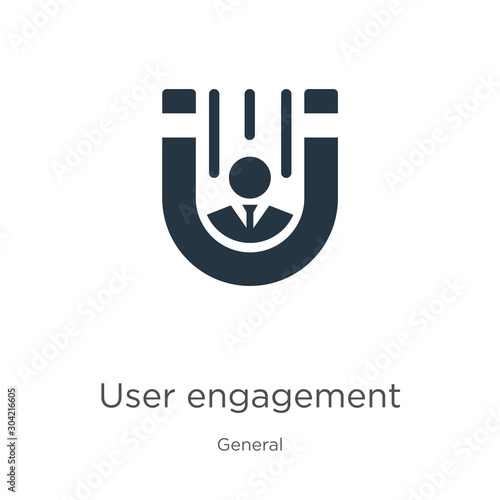 User engagement icon vector. Trendy flat user engagement icon from general collection isolated on white background. Vector illustration can be used for web and mobile graphic design, logo, eps10