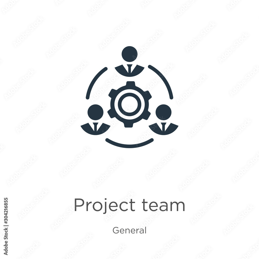 Project team icon vector. Trendy flat project team icon from general collection isolated on white background. Vector illustration can be used for web and mobile graphic design, logo, eps10 Project team icon vector. Trendy flat project team icon from general collection isolated on white background. Vector illustration can be used for web and mobile graphic design, logo, eps10