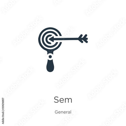 Sem icon vector. Trendy flat sem icon from general collection isolated on white background. Vector illustration can be used for web and mobile graphic design, logo, eps10
