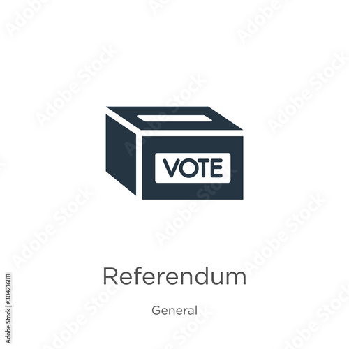 Referendum icon vector. Trendy flat referendum icon from general collection isolated on white background. Vector illustration can be used for web and mobile graphic design, logo, eps10