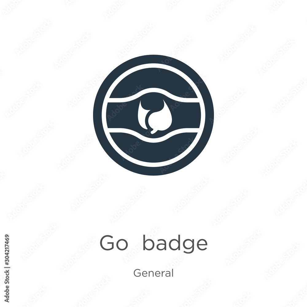 Go green badge icon vector. Trendy flat go green badge icon from general collection isolated on white background. Vector illustration can be used for web and mobile graphic design, logo, eps10