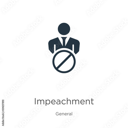 Impeachment icon vector. Trendy flat impeachment icon from general collection isolated on white background. Vector illustration can be used for web and mobile graphic design, logo, eps10