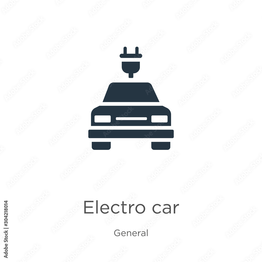 Electro car icon vector. Trendy flat electro car icon from general collection isolated on white background. Vector illustration can be used for web and mobile graphic design, logo, eps10 Electro car icon vector. Trendy flat electro car icon from general collection isolated on white background. Vector illustration can be used for web and mobile graphic design, logo, eps10