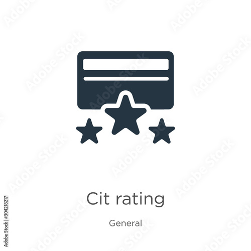 Credit rating icon vector. Trendy flat credit rating icon from general collection isolated on white background. Vector illustration can be used for web and mobile graphic design, logo, eps10