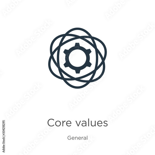 Core values icon vector. Trendy flat core values icon from general collection isolated on white background. Vector illustration can be used for web and mobile graphic design, logo, eps10