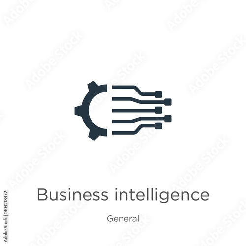 Business intelligence icon vector. Trendy flat business intelligence icon from general collection isolated on white background. Vector illustration can be used for web and mobile graphic design, logo,