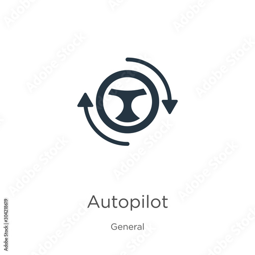 Autopilot icon vector. Trendy flat autopilot icon from general collection isolated on white background. Vector illustration can be used for web and mobile graphic design, logo, eps10