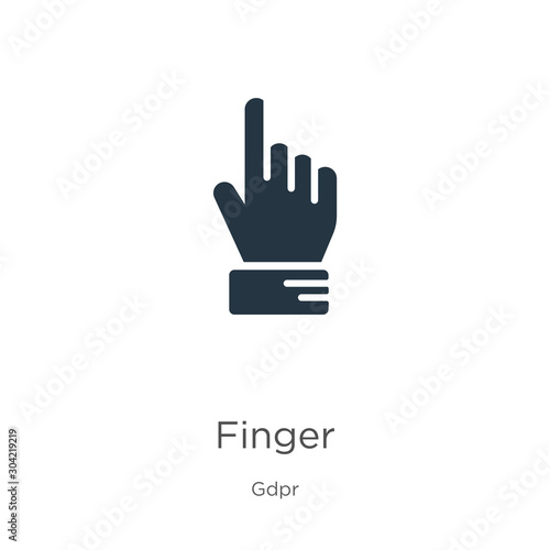 Finger icon vector. Trendy flat finger icon from gdpr collection isolated on white background. Vector illustration can be used for web and mobile graphic design, logo, eps10