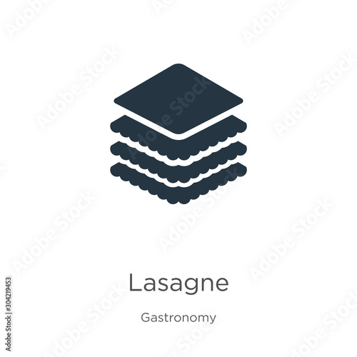 Lasagne icon vector. Trendy flat lasagne icon from gastronomy collection isolated on white background. Vector illustration can be used for web and mobile graphic design, logo, eps10