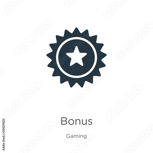 Bonus icon vector. Trendy flat bonus icon from gaming collection isolated on white background. Vector illustration can be used for web and mobile graphic design, logo, eps10