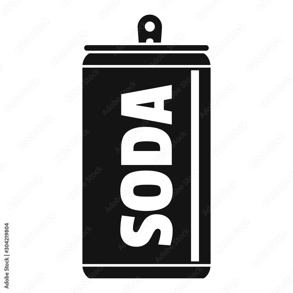 Soda tin can icon. Simple illustration of soda tin can vector icon for web design isolated on white background Soda tin can icon. Simple illustration of soda tin can vector icon for web design isolated on white background