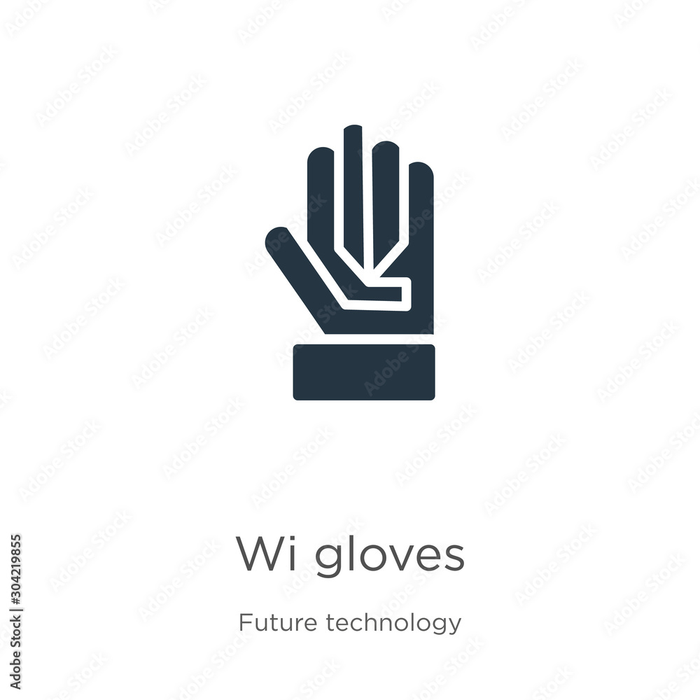 Wired gloves icon vector. Trendy flat wired gloves icon from future technology collection isolated on white background. Vector illustration can be used for web and mobile graphic design, logo, eps10 Wired gloves icon vector. Trendy flat wired gloves icon from future technology collection isolated on white background. Vector illustration can be used for web and mobile graphic design, logo, eps10