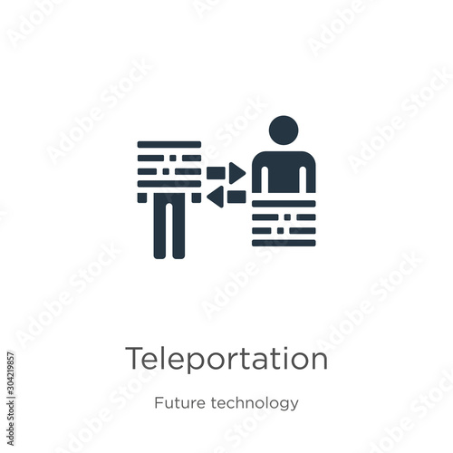 Teleportation icon vector. Trendy flat teleportation icon from future technology collection isolated on white background. Vector illustration can be used for web and mobile graphic design, logo, eps10