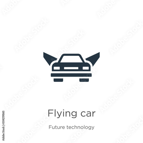 Obraz na plátně Flying car icon vector