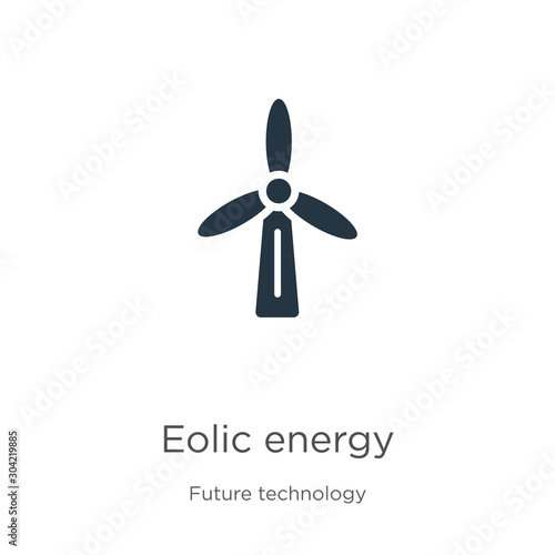 Eolic energy icon vector. Trendy flat eolic energy icon from future technology collection isolated on white background. Vector illustration can be used for web and mobile graphic design, logo, eps10