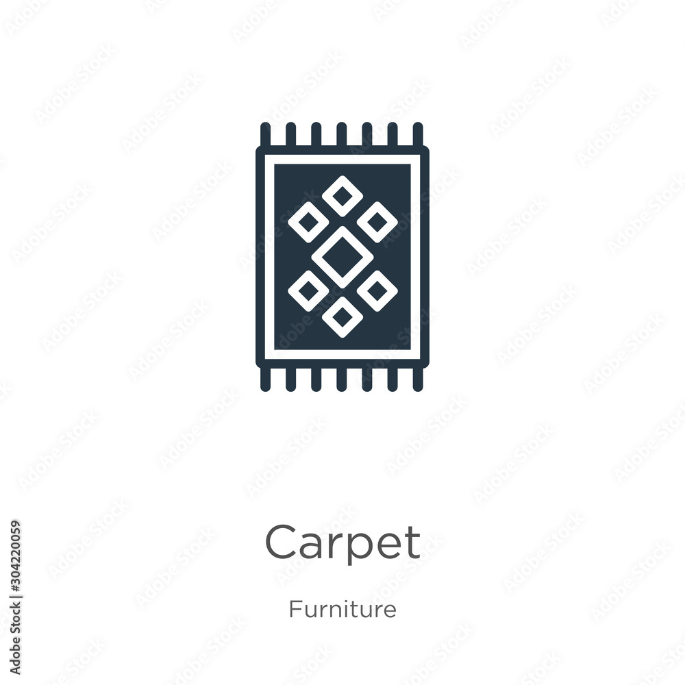 Carpet icon vector. Trendy flat carpet icon from furniture collection isolated on white background. Vector illustration can be used for web and mobile graphic design, logo, eps10 Carpet icon vector. Trendy flat carpet icon from furniture collection isolated on white background. Vector illustration can be used for web and mobile graphic design, logo, eps10