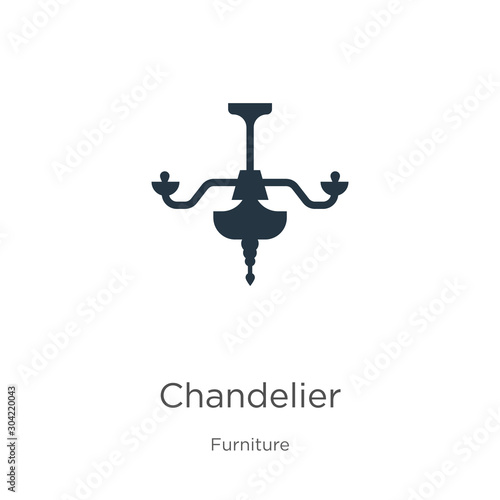 Chandelier icon vector. Trendy flat chandelier icon from furniture collection isolated on white background. Vector illustration can be used for web and mobile graphic design, logo, eps10