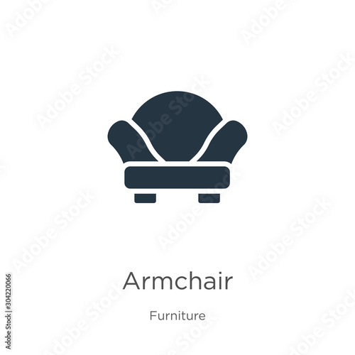 Armchair icon vector. Trendy flat armchair icon from furniture collection isolated on white background. Vector illustration can be used for web and mobile graphic design, logo, eps10