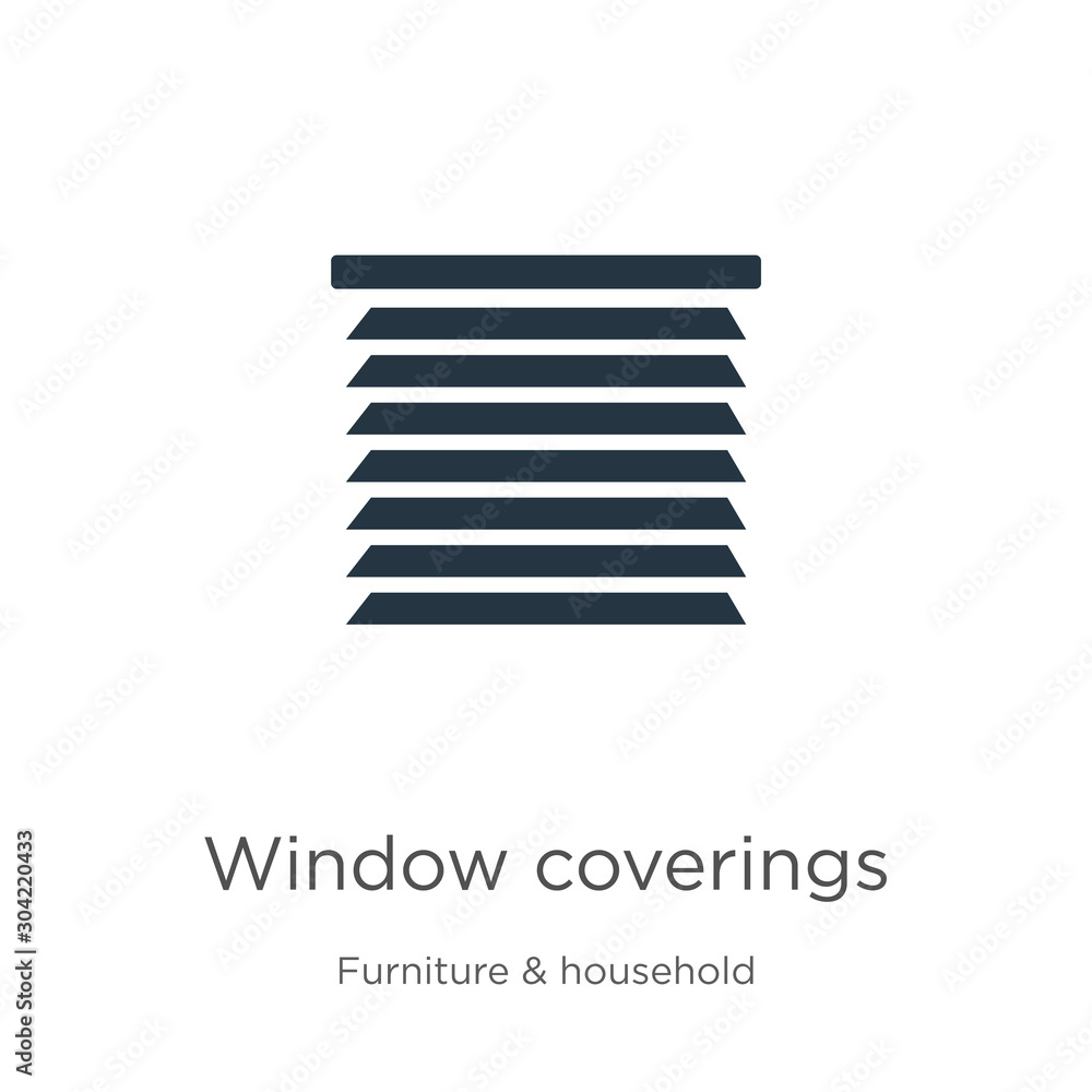 Window coverings icon vector. Trendy flat window coverings icon from furniture and household collection isolated on white background. Vector illustration can be used for web and mobile graphic design, Window coverings icon vector. Trendy flat window coverings icon from furniture and household collection isolated on white background. Vector illustration can be used for web and mobile graphic design,