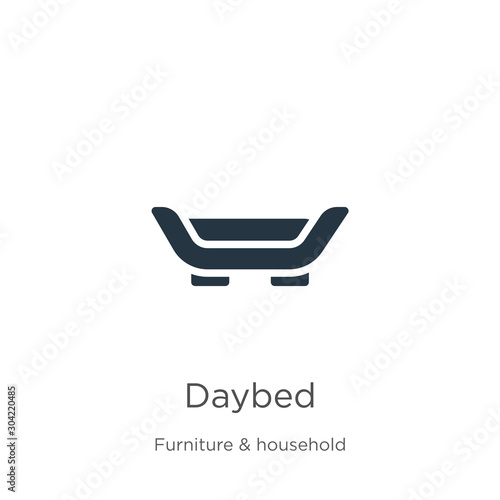 Daybed icon vector. Trendy flat daybed icon from furniture and household collection isolated on white background. Vector illustration can be used for web and mobile graphic design, logo, eps10