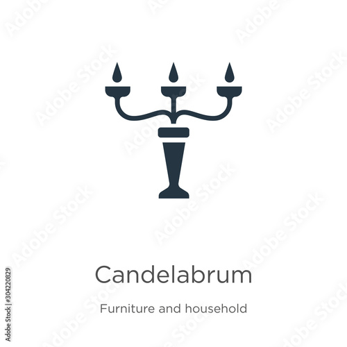 Candelabrum icon vector. Trendy flat candelabrum icon from furniture and household collection isolated on white background. Vector illustration can be used for web and mobile graphic design, logo,