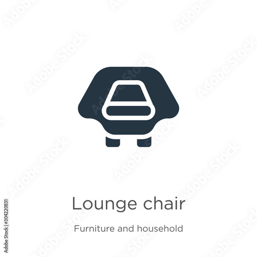 Lounge chair icon vector. Trendy flat lounge chair icon from furniture and household collection isolated on white background. Vector illustration can be used for web and mobile graphic design, logo,
