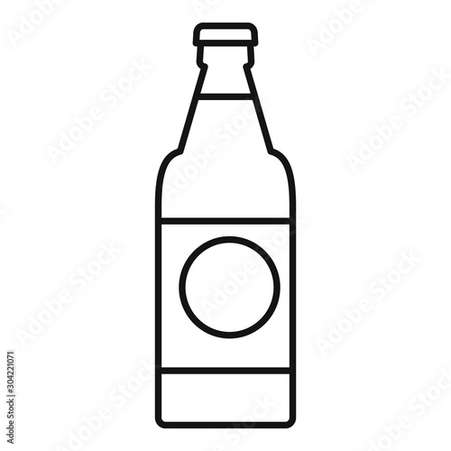 Fruit soda drink icon. Outline fruit soda drink vector icon for web design isolated on white background
