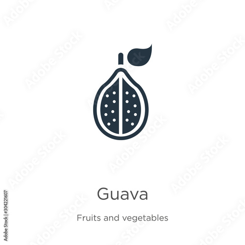 Guava icon vector. Trendy flat guava icon from fruits and vegetables collection isolated on white background. Vector illustration can be used for web and mobile graphic design, logo, eps10