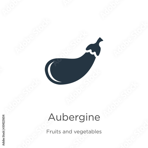 Aubergine icon vector. Trendy flat aubergine icon from fruits and vegetables collection isolated on white background. Vector illustration can be used for web and mobile graphic design, logo, eps10