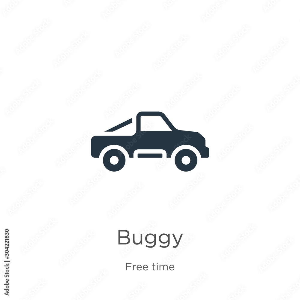 Buggy icon vector. Trendy flat buggy icon from free time collection isolated on white background. Vector illustration can be used for web and mobile graphic design, logo, eps10
