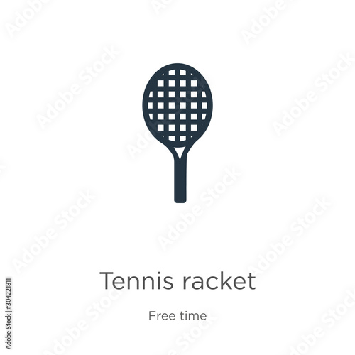 Tennis racket icon vector. Trendy flat tennis racket icon from free time collection isolated on white background. Vector illustration can be used for web and mobile graphic design, logo, eps10