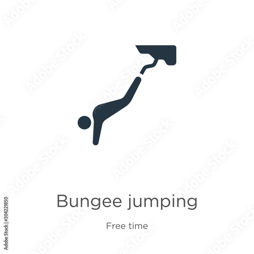 Bungee jumping icon vector. Trendy flat bungee jumping icon from free time collection isolated on white background. Vector illustration can be used for web and mobile graphic design, logo, eps10