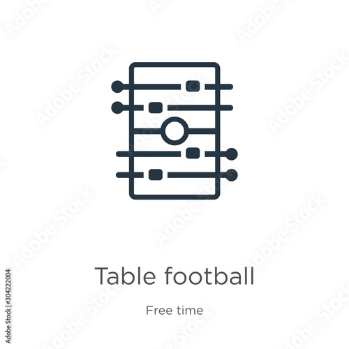 Table football icon vector. Trendy flat table football icon from free time collection isolated on white background. Vector illustration can be used for web and mobile graphic design, logo, eps10
