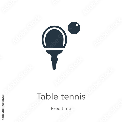 Table tennis icon vector. Trendy flat table tennis icon from free time collection isolated on white background. Vector illustration can be used for web and mobile graphic design, logo, eps10