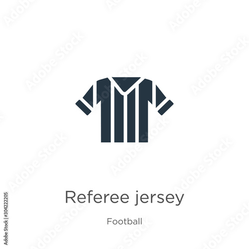 Referee jersey icon vector. Trendy flat referee jersey icon from football collection isolated on white background. Vector illustration can be used for web and mobile graphic design, logo, eps10