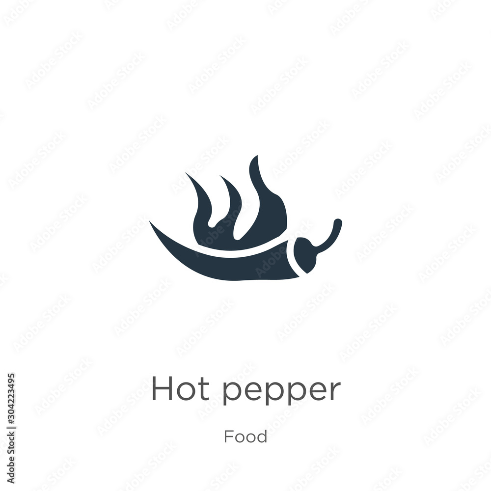 Hot pepper icon vector. Trendy flat hot pepper icon from food collection isolated on white background. Vector illustration can be used for web and mobile graphic design, logo, eps10