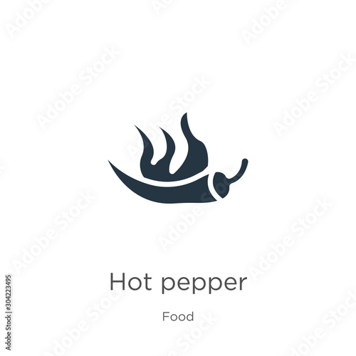 Hot pepper icon vector. Trendy flat hot pepper icon from food collection isolated on white background. Vector illustration can be used for web and mobile graphic design, logo, eps10