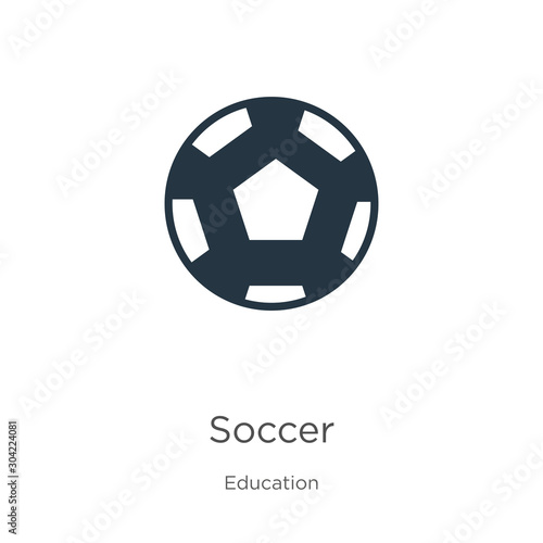 Soccer icon vector. Trendy flat soccer icon from education collection isolated on white background. Vector illustration can be used for web and mobile graphic design, logo, eps10
