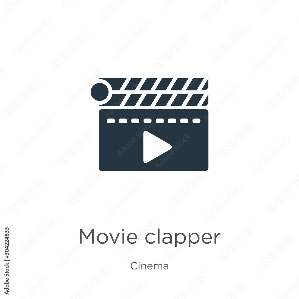 Movie clapper icon vector. Trendy flat movie clapper icon from cinema collection isolated on white background. Vector illustration can be used for web and mobile graphic design, logo, eps10
