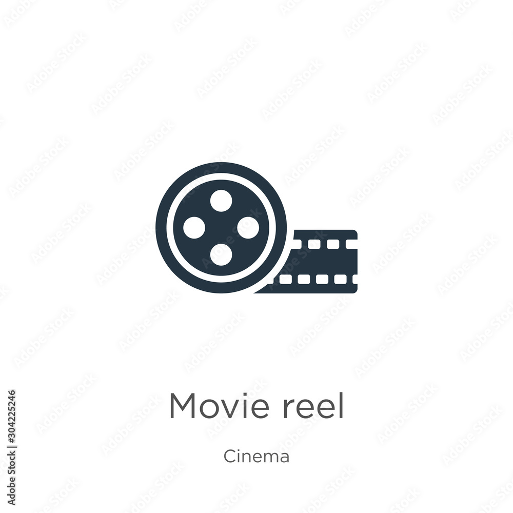 Movie reel icon vector. Trendy flat movie reel icon from cinema collection isolated on white background. Vector illustration can be used for web and mobile graphic design, logo, eps10 Movie reel icon vector. Trendy flat movie reel icon from cinema collection isolated on white background. Vector illustration can be used for web and mobile graphic design, logo, eps10