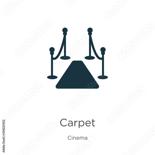 Red carpet icon vector. Trendy flat red carpet icon from cinema collection isolated on white background. Vector illustration can be used for web and mobile graphic design, logo, eps10