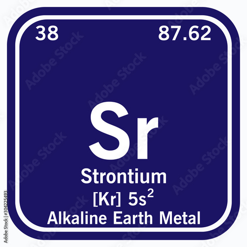 Strontium Periodic Table of the Elements Vector illustration eps 10