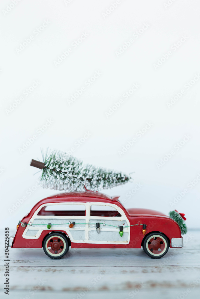Vintage Station Wagon Christmas Tree Ornament