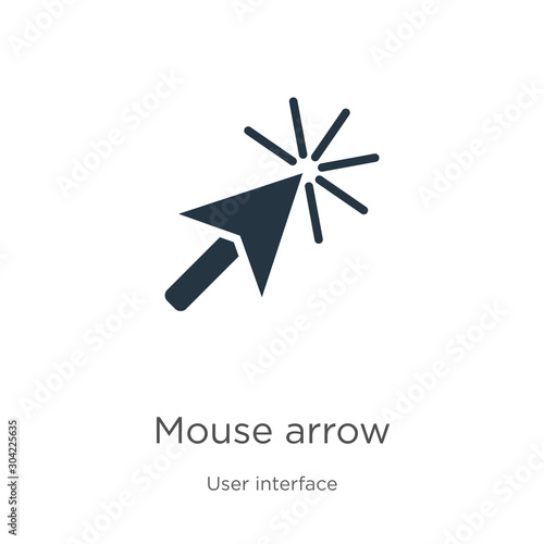 Mouse arrow icon vector. Trendy flat mouse arrow icon from user interface collection isolated on white background. Vector illustration can be used for web and mobile graphic design, logo, eps10