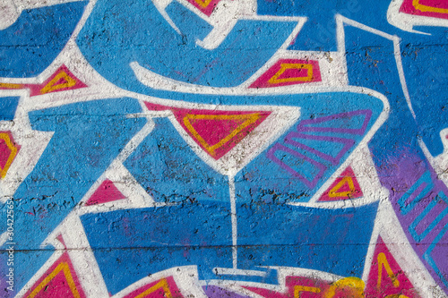 Detail of graffiti mural