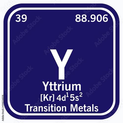 Yttrium Periodic Table of the Elements Vector illustration eps 10