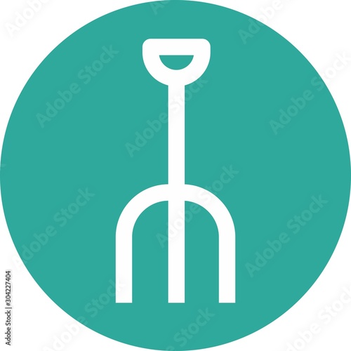 Pitchfork icon isolated on abstract background