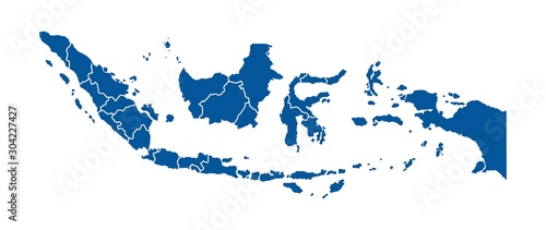 Fotografie, Obraz Map of Indonesia