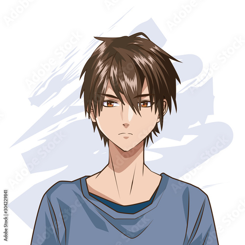 young man anime style character
